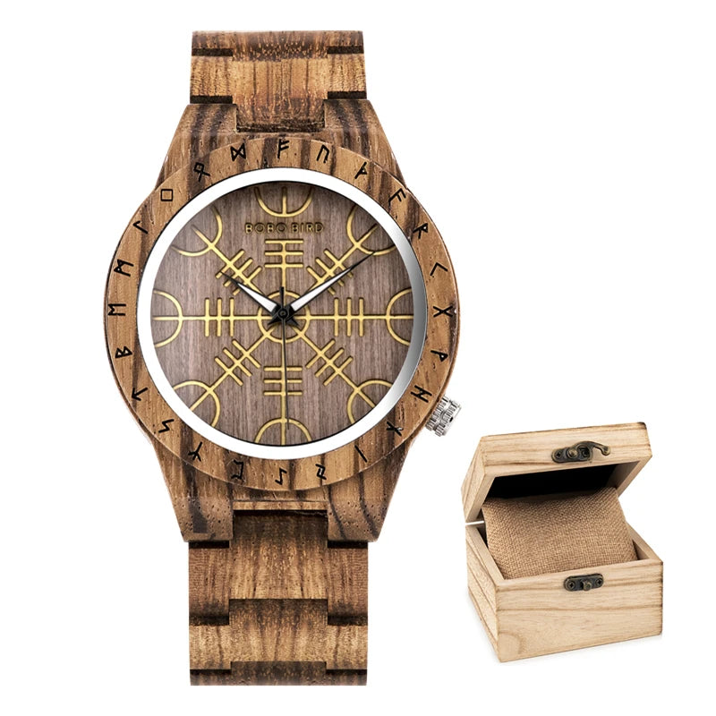 Relógio de Bambu - Bambu Symbol Viking
