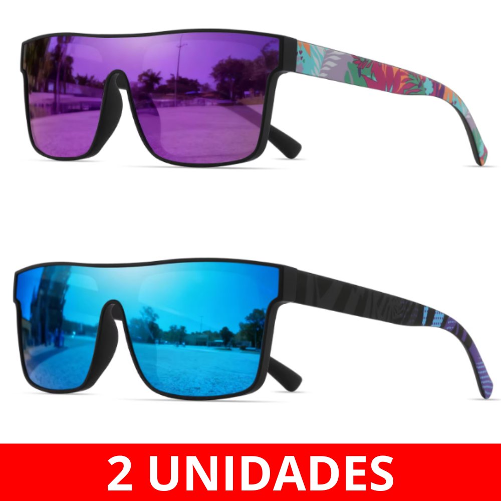 Óculos de Pesca Quadrado Polarizado Espelhado - Fishing Color