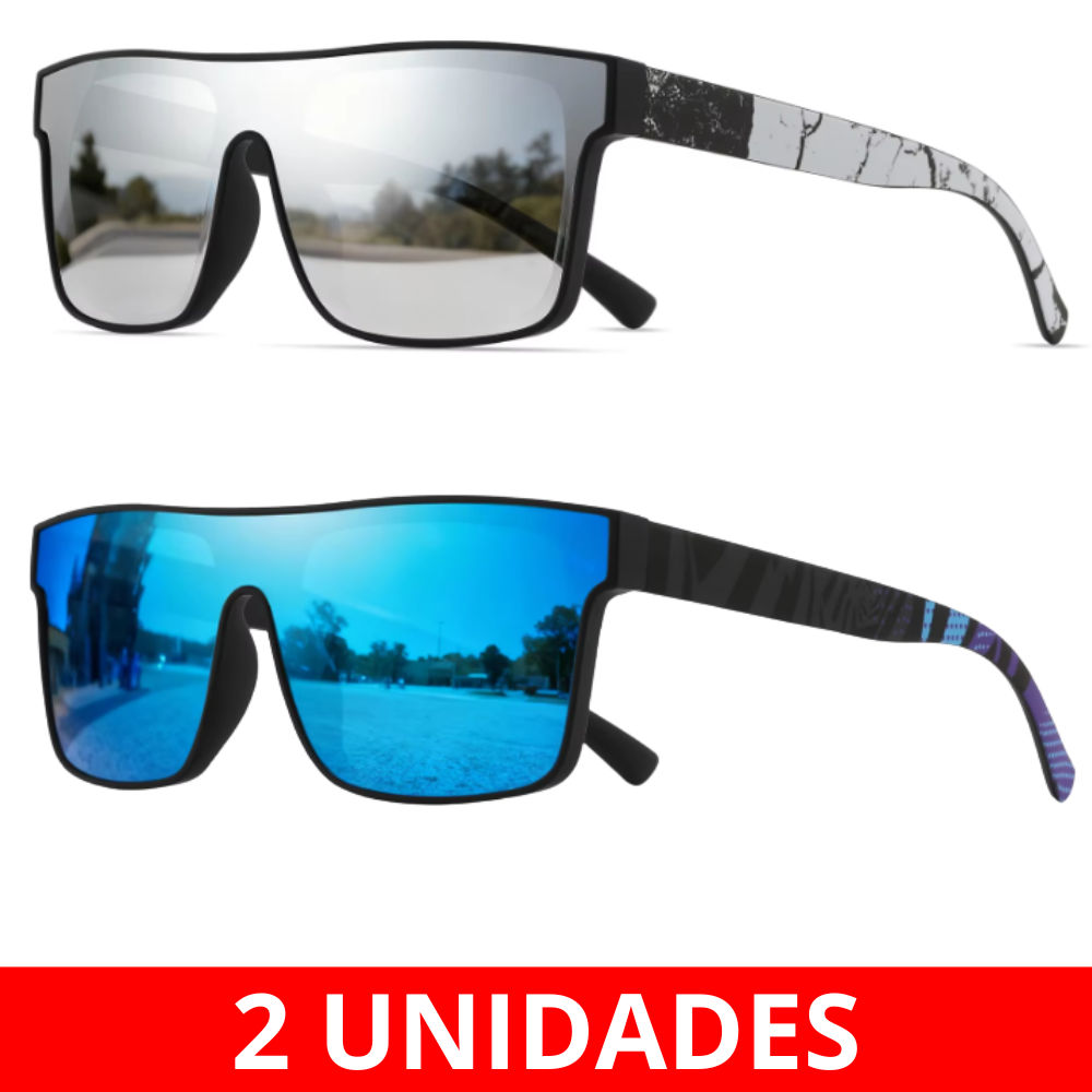 Óculos de Pesca Quadrado Polarizado Espelhado - Fishing Color
