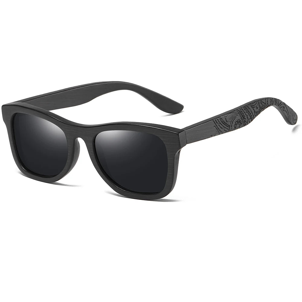 Óculos de Sol de Bambu com Armação Preta - All Black Bamboo