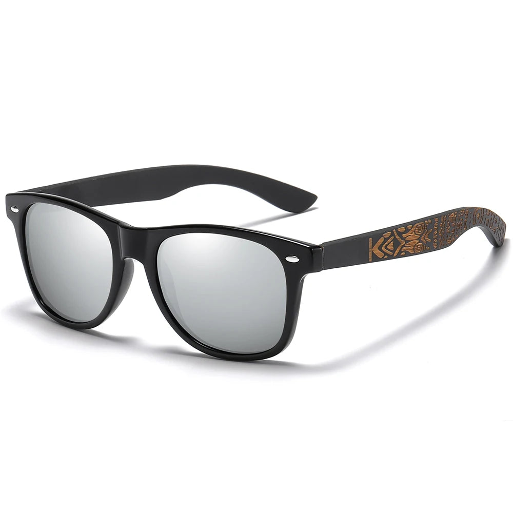 Óculos de Sol de Bambu Com Armação Preta - Bambu Maori Black