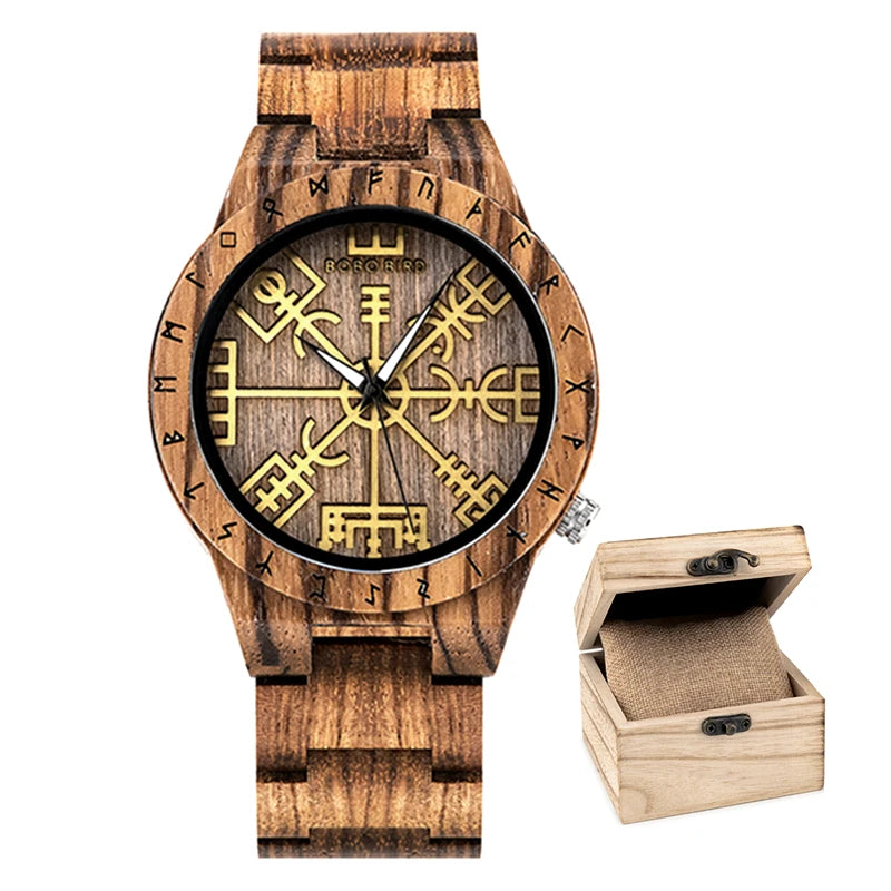 Relógio de Bambu - Bambu Symbol Viking