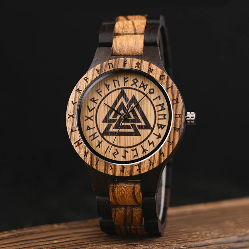 Relógio de Bambu - Bambu Symbol Viking