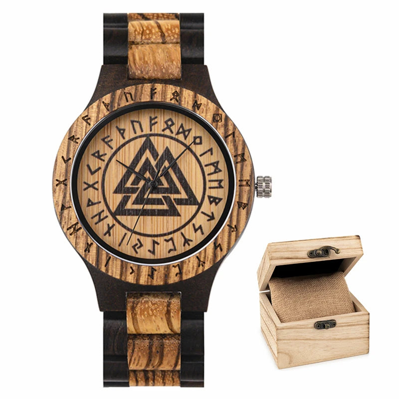 Relógio de Bambu - Bambu Symbol Viking