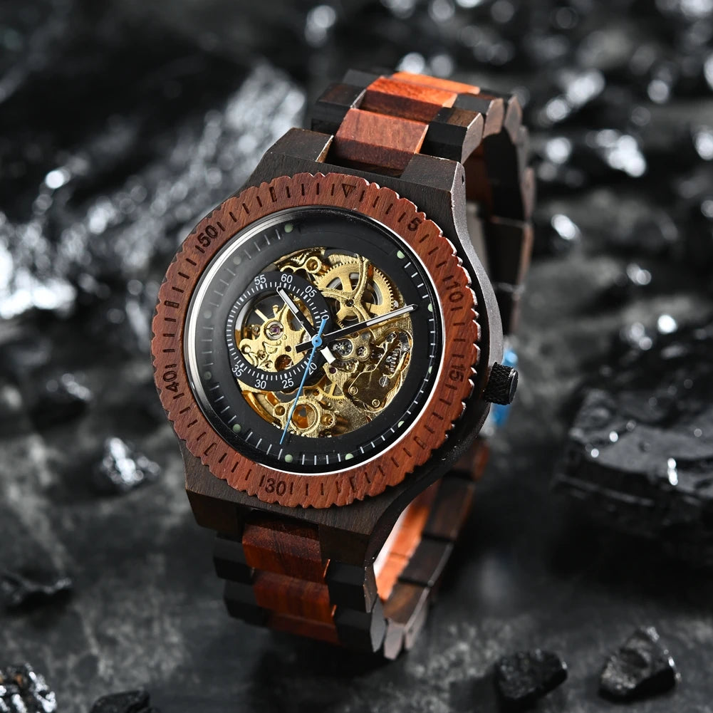 Relógio de Madeira Masculino - Machine Wood