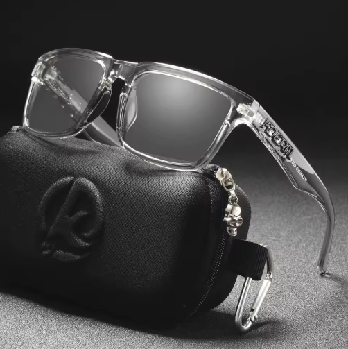 Óculos Kdeam Transparente com preto + Case