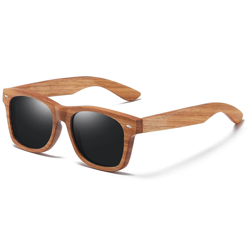 oculos de bambu lente preta