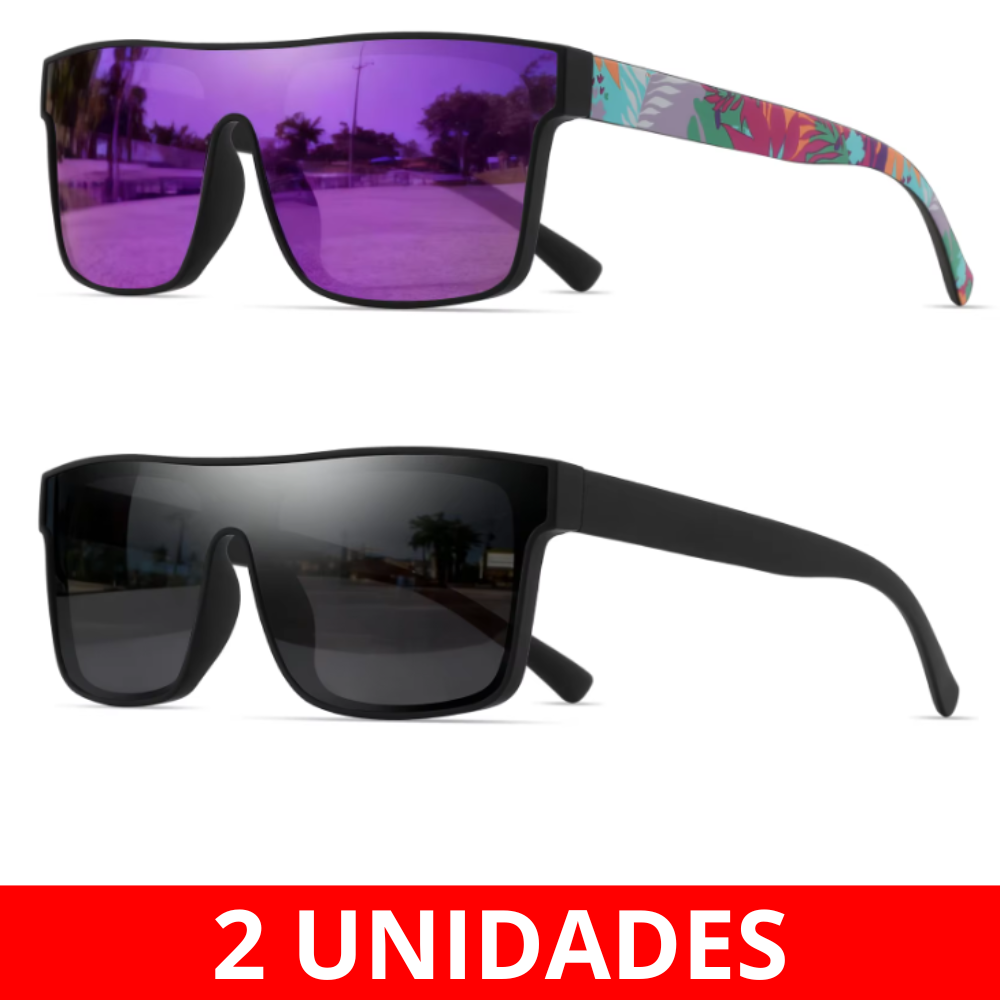 Óculos de Pesca Quadrado Polarizado Espelhado - Fishing Color