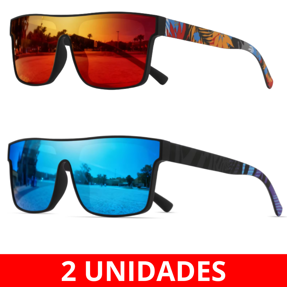 Óculos de Pesca Quadrado Polarizado Espelhado - Fishing Color